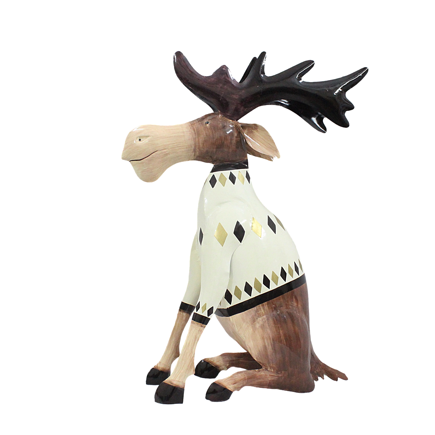 Elch sitzend Größe L