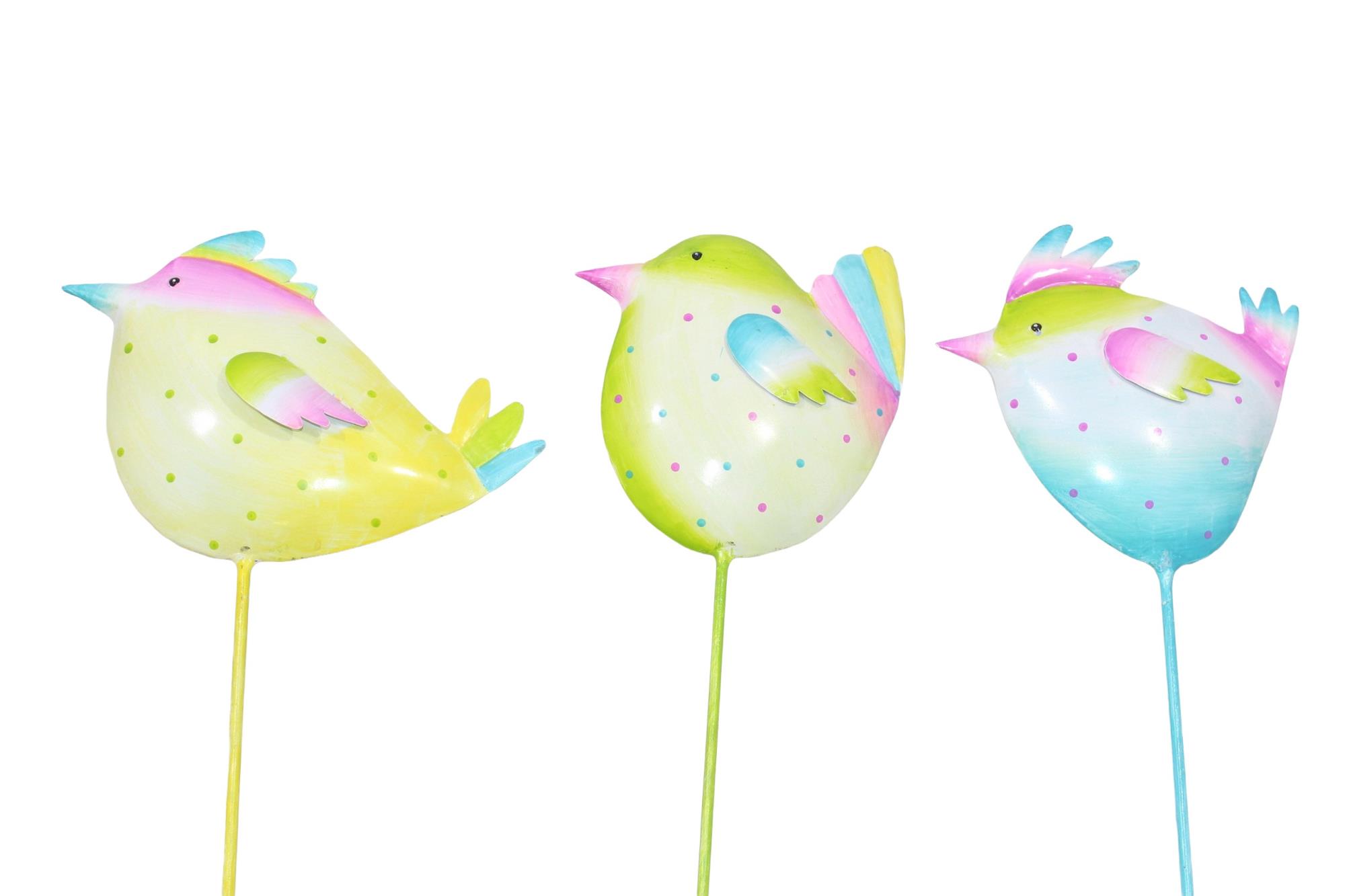 Gartenstecker Vogelkinder L 3er